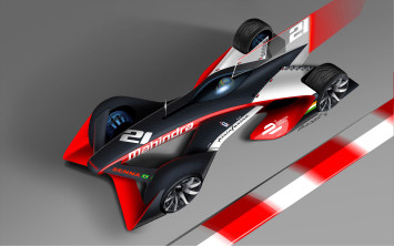 Pininfarina-Mahindra Formula E Concept Design Sketch Render
