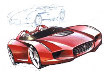 Pininfarina Rossa Concept - Design Sketches by Ken Okuyama