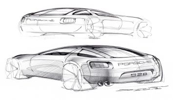Porsche 928 Design Sketches by IAAD