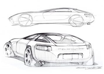Porsche 928 Design Sketches by IAAD