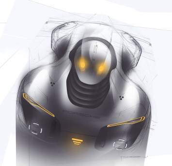 Porsche Concept Design Sketch by Balazs Filczer
