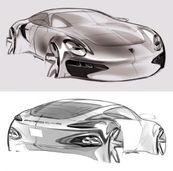 Porsche Concept Design Sketches by Grigory Butin