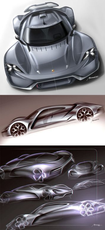 Porsche Concept Design Sketches by Marco Aurelio Silva