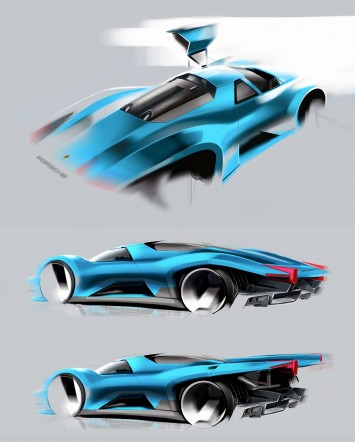 Porsche Concept Design Sketches by Peter Semenov