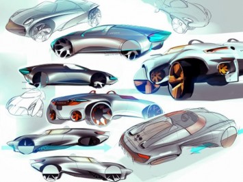 Porsche Design Sketches by Yury Zamkovenko