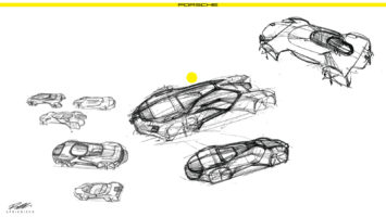Porsche Loophole by Robert Striedieck Interior Design Sketches