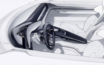 Porsche Mission E Concept Interior Design Sketch
