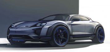 Porsche Mission E Cross Turismo Concept Design Sketch