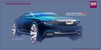 Qoros 9 Sedan Concept - Design Sketch by Jihoon Seo