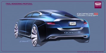 Qoros 9 Sedan Concept - Design Sketch by Jihoon Seo