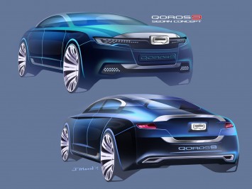 Qoros 9 Sedan Concept - Design Sketches