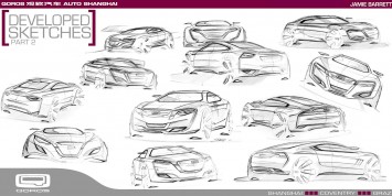 Qoros Flagship Concept - Exterior Development Design Sketches