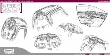 Qoros Flagship Concept - Interior development design sketches
