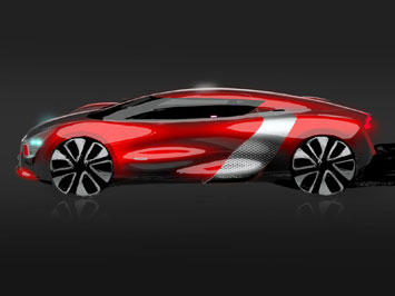 Renault DeZir Concept Design Sketch