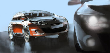Renault Megane design sketch