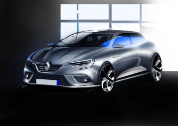 Renault Megane Design Sketch Render by Franck Le Gall
