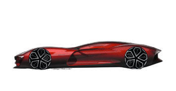 Renault Trezor Concept Design Sketch Render