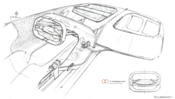 Renault Trezor Concept Interior Design Sketch