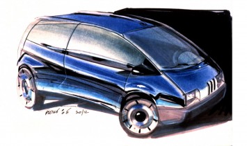 Renault Twingo 1 Design Sketch
