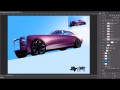Replicating a car design sketch render in Photoshop