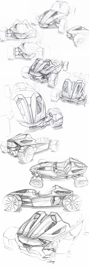 Roadster Concept Design Sketches by Michael Gray