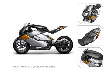 Robrady Vectrix Superbike design sketch