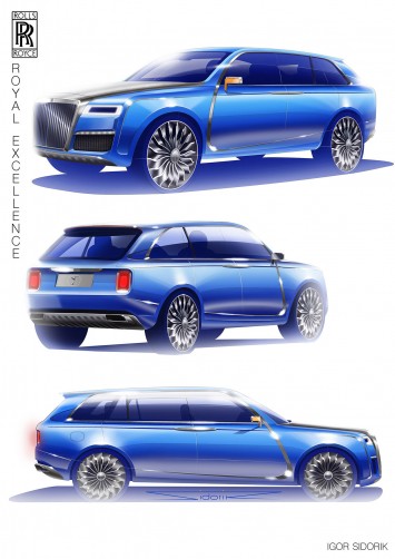 Rolls-Royce SUV Concept Design Sketch by Igor Sidorik