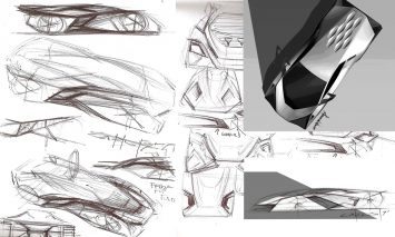 Salaff Design C2 Supercar Design Sketches