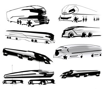 Scania Truck Concept Design Sketches by Michael Bedell
