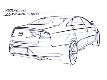 Seat Sedan Design Sketch