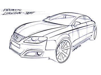 Seat Sedan Design Sketch