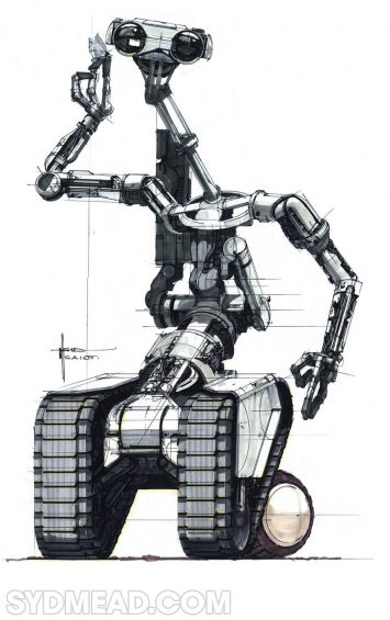 Short Circuit Robot Design Sketch by Syd Mead