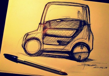 Side view design sketch by Luciano Bove