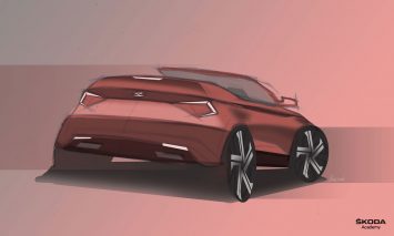 Skoda Karoq Cabriolet Concept Design Sketch by Skoda Vocational School student