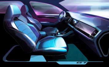 Skoda Kodiaq GT Interior Design Sketch Render