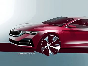 Skoda New Octavia Design Sketch Render detail