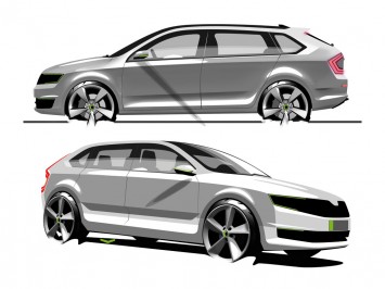 Skoda Rapid Concept Design Sketches