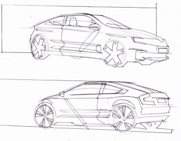 Skoda Rapid Coupe Concept Design Sketches