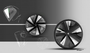 Skoda Respir Concept by Jan Christian Osnes - Wheel design sketch