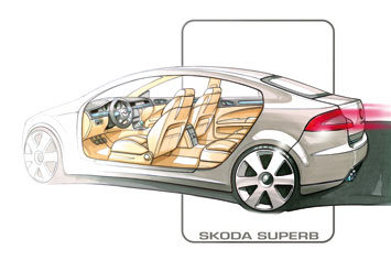 Skoda Superb design sketch