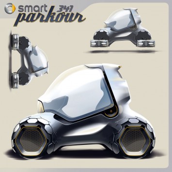 Smart 341 Parkour Concept Design Sketch