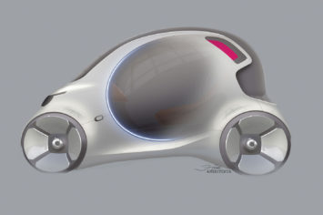 Smart Vision EQ Fortwo Concept Design Sketch Render