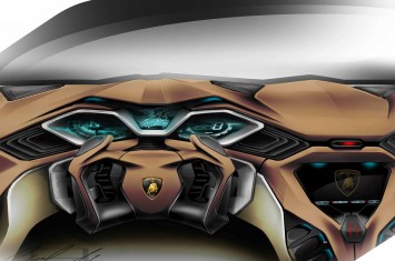 SPD - Lamborghini Concept - Interior Design Sketch