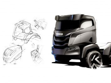 Steyr Terrus and Iveco T WAY Truck Design Sketches