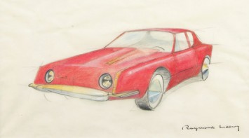 Studebaker Avanti Design Sketch by Raymond Loewy