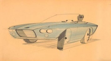 Studebaker Avanti Design Sketch by Raymond Loewy