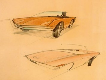 Studebaker Avanti Design Sketches by Raymond Loewy