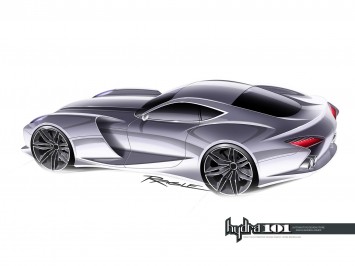 Supercar design sketch by Gary Ragle