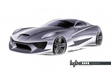 Supercar design sketch by Gary Ragle