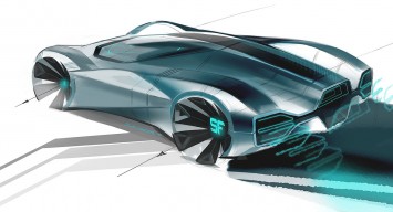Supercar design Sketch by Maksym Shkinder